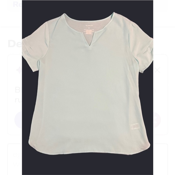 ✨ 2 Pack Bundle PRE-LOVED | Van Heusen Coral + Aqua Short Sleeve Tops✨ - Picture 4 of 5